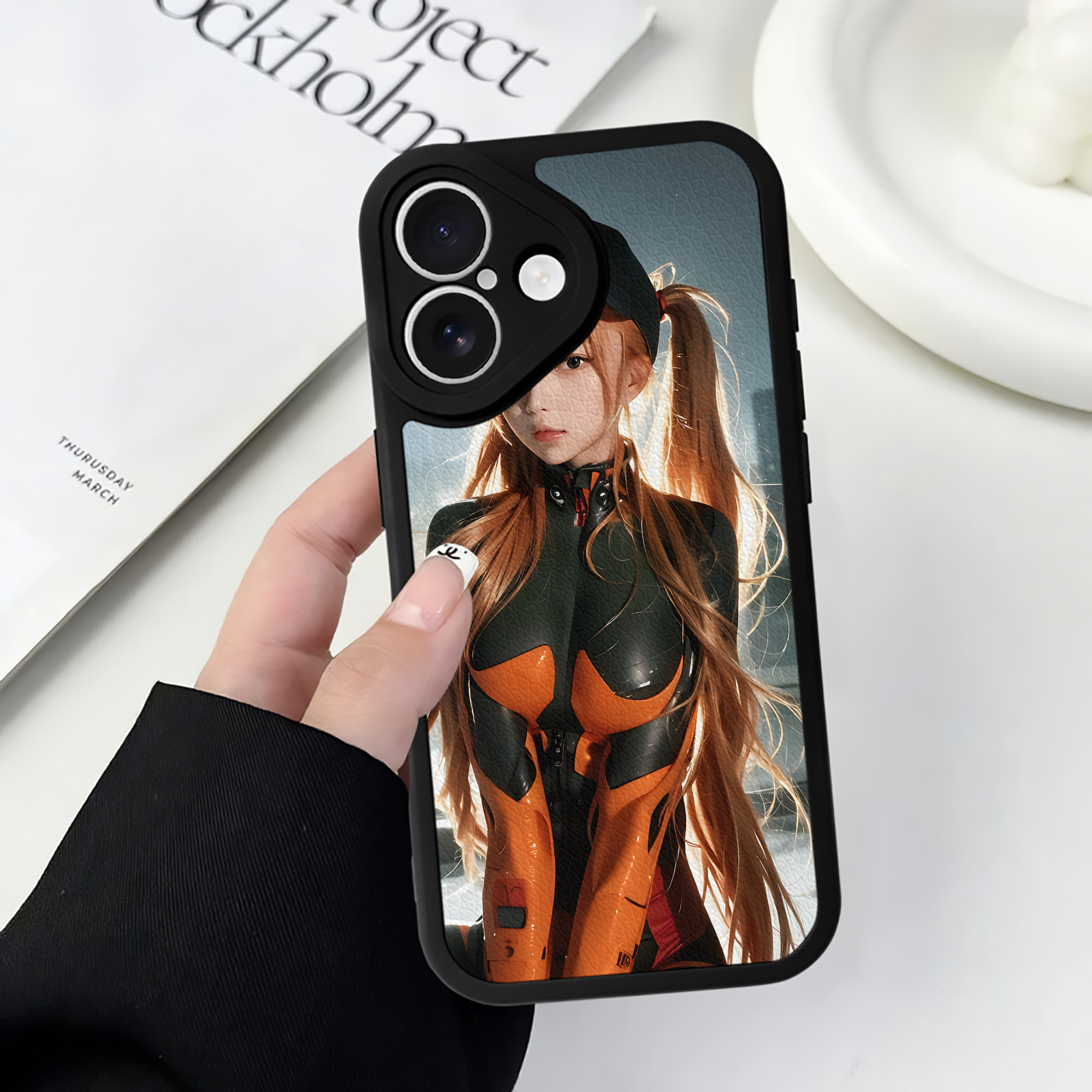 （画像用） EVA 新世紀エヴァンゲリオン 【iPhone 16シリーズ対応】シリコンスマホケース（レザー調） 材質：シリコン